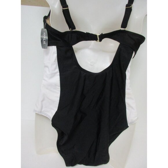 Adore Me Women' Style# SW012POP One Piece Contour Swimsuit Black/White 0X New - Picture 2 of 2
